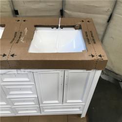 California LIKE-NEW White Double Sink Vanity