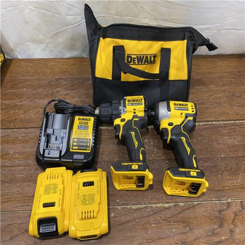 AS-IS DEWALT ATOMIC 20-Volt MAX Lithium-Ion Cordless Combo Kit (2-Tool) with (2) 2.0Ah Batteries, Charger and Bag