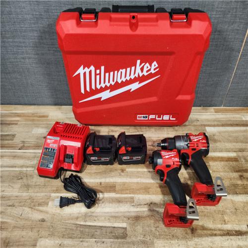 HOUSTON LOCATION - AS - IS Milwaukee FUEL 18V Lithium-Ion Brushless Cordless Hammer Drill and Impact Driver Combo Kit