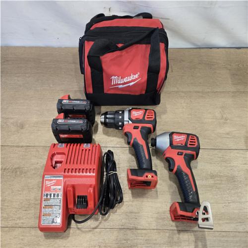 AS-IS Milwaukee 18V Lithium-Ion Cordless Drill Driver/Impact Driver Combo Kit