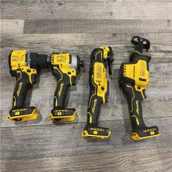 AS-IS DEWALT ATOMIC 20-Volt Lithium-Ion Cordless Brushless Combo Kit (4-Tool)