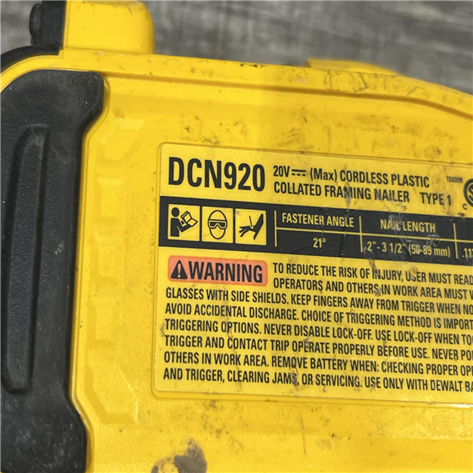AS-IS DEWALT 20-Volt 21° Cordless Framing Nailer (Tool-Only)