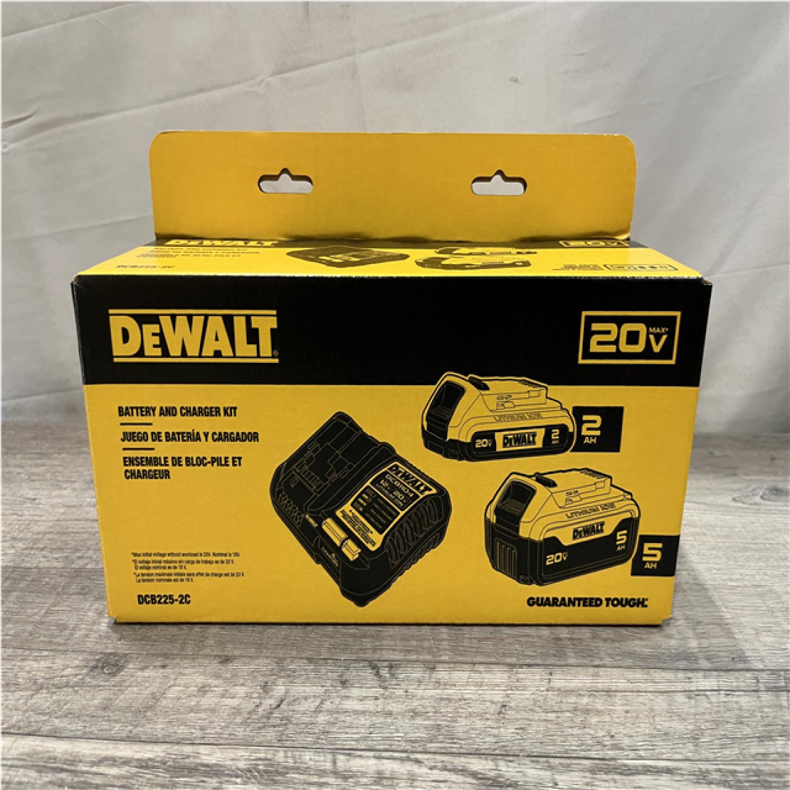 NEW - DEWALT 20V MAX Lithium-Ion Battery Kit with 5.0Ah and 2.0Ah Battery and Charger