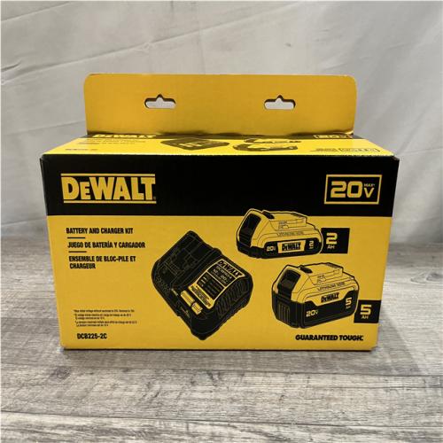 NEW - DEWALT 20V MAX Lithium-Ion Battery Kit with 5.0Ah and 2.0Ah Battery and Charger