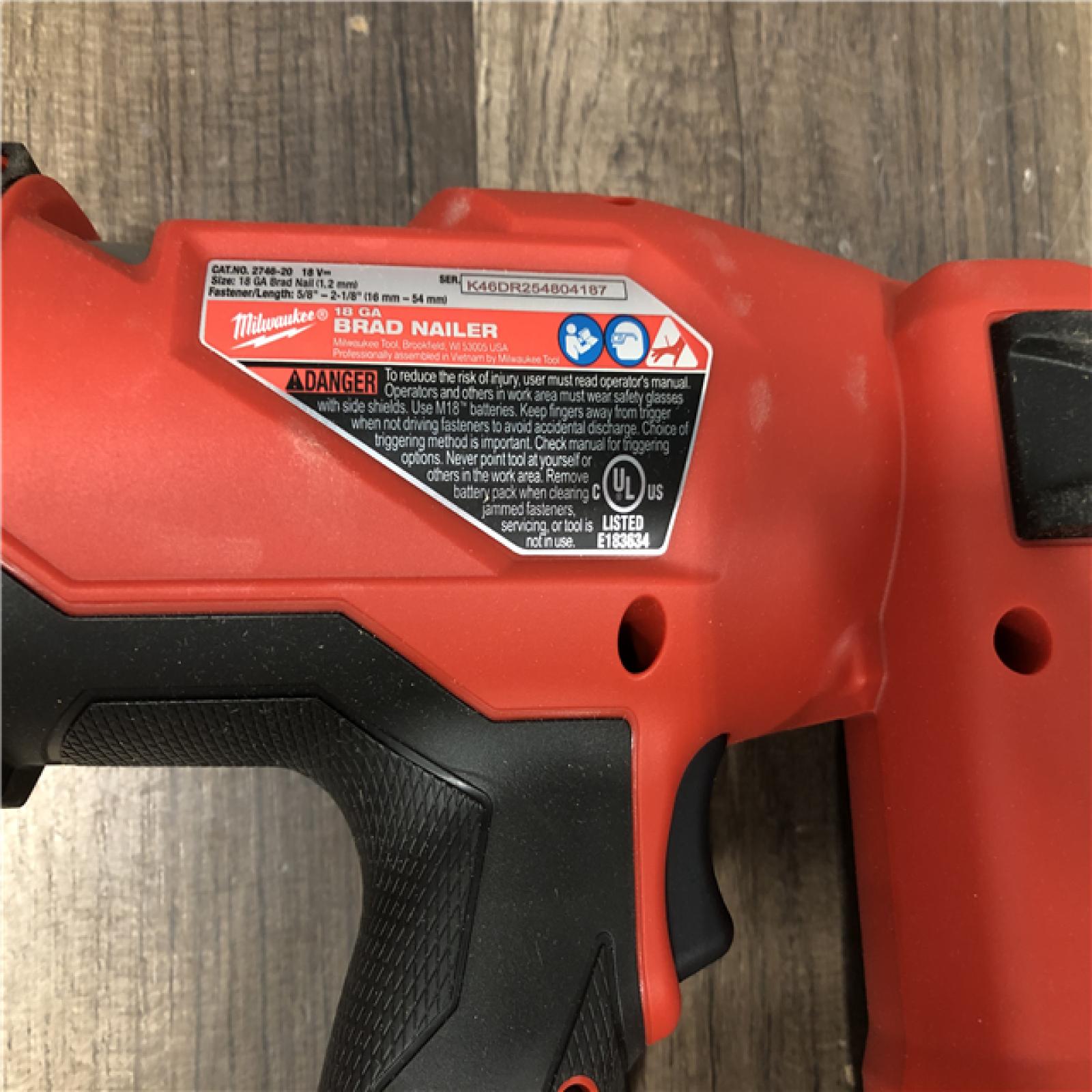AS-IS Milwaukee FUEL 18-Volt Lithium-Ion Brushless Cordless Gen II 18-Gauge Brad Nailer (Tool-Only)