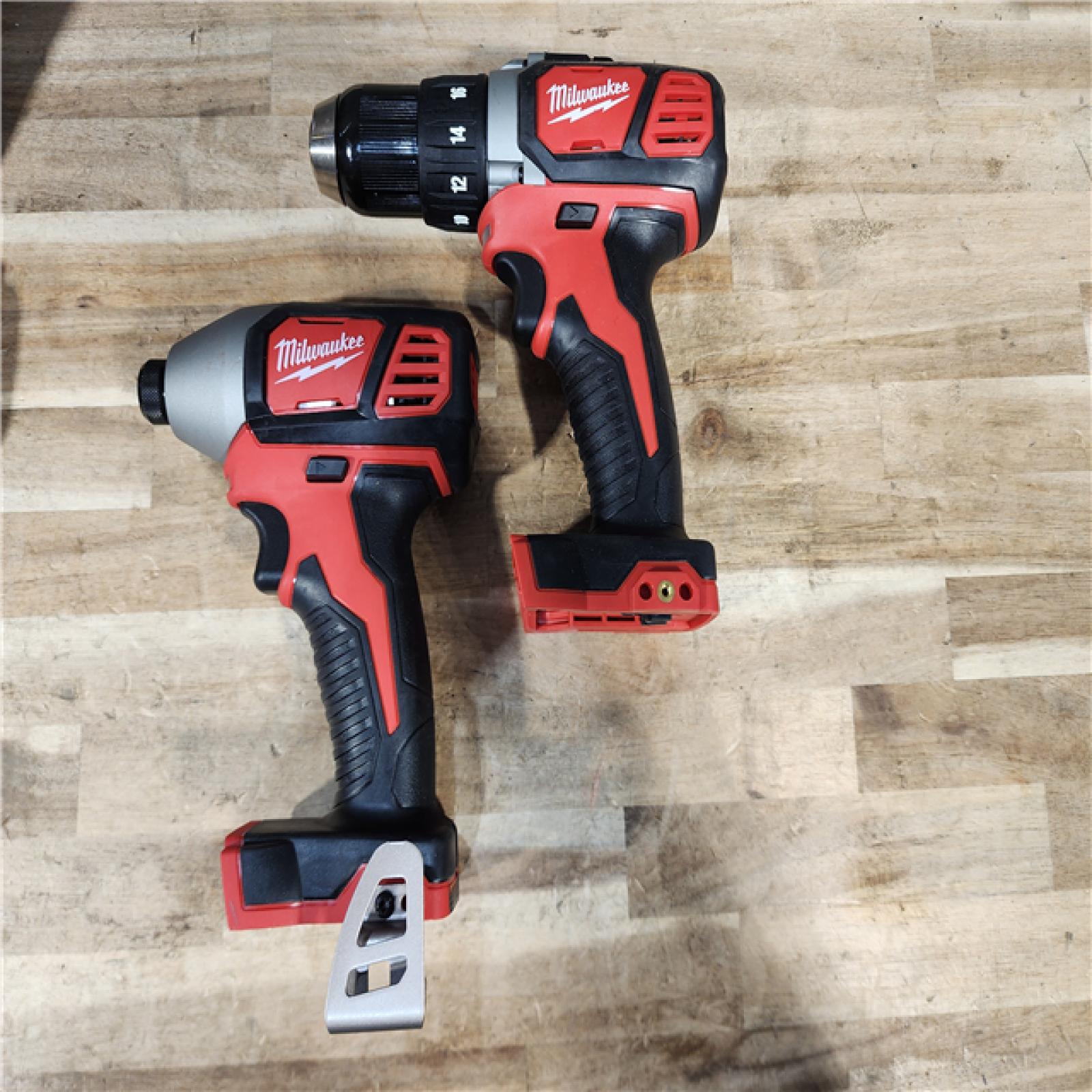 HOUSTON LOCATION - AS-IS Milwaukee 18V Lithium-Ion Cordless Drill Driver/Impact Driver Combo Kit