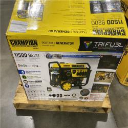 Dallas Location - As-Is Champion Power Equipment 11,500/9,200-Watt Gasoline,Gas Portable Generator