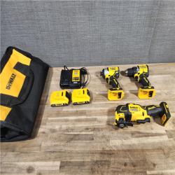 HOUSTON LOCATION - AS-IS DeWalt 20V MAX ATOMIC Cordless Brushless 3 Tool Combo Kit
