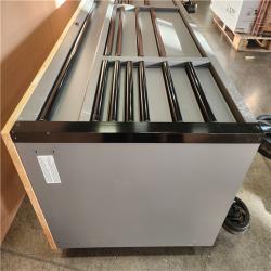 Phoenix AS-IS Husky Heavy Duty 61 in. W x 23 in. D 15-Drawer Matte Gray Mobile Workbench Cabinet with Solid Wood Top