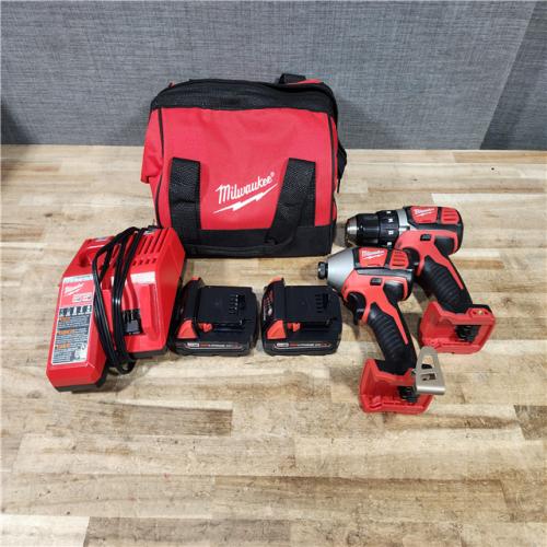 HOUSTON LOCATION - AS - IS Milwaukee 18V Lithium-Ion Cordless Drill Driver/Impact Driver Combo Kit