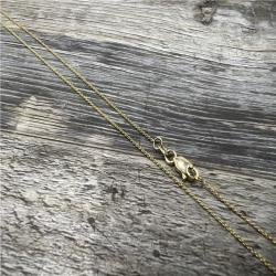 AS-IS James Allen 14K Yellow Gold Bezel Diamond Pendant Necklace