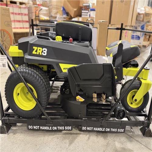DALLAS LOCATION - RYOBI ZR3 80V HP Brushless Battery Cordless Electric 42 in. Zero Turn Riding Lawn Mower with (2) 14.0 Ah Batteries and Charger