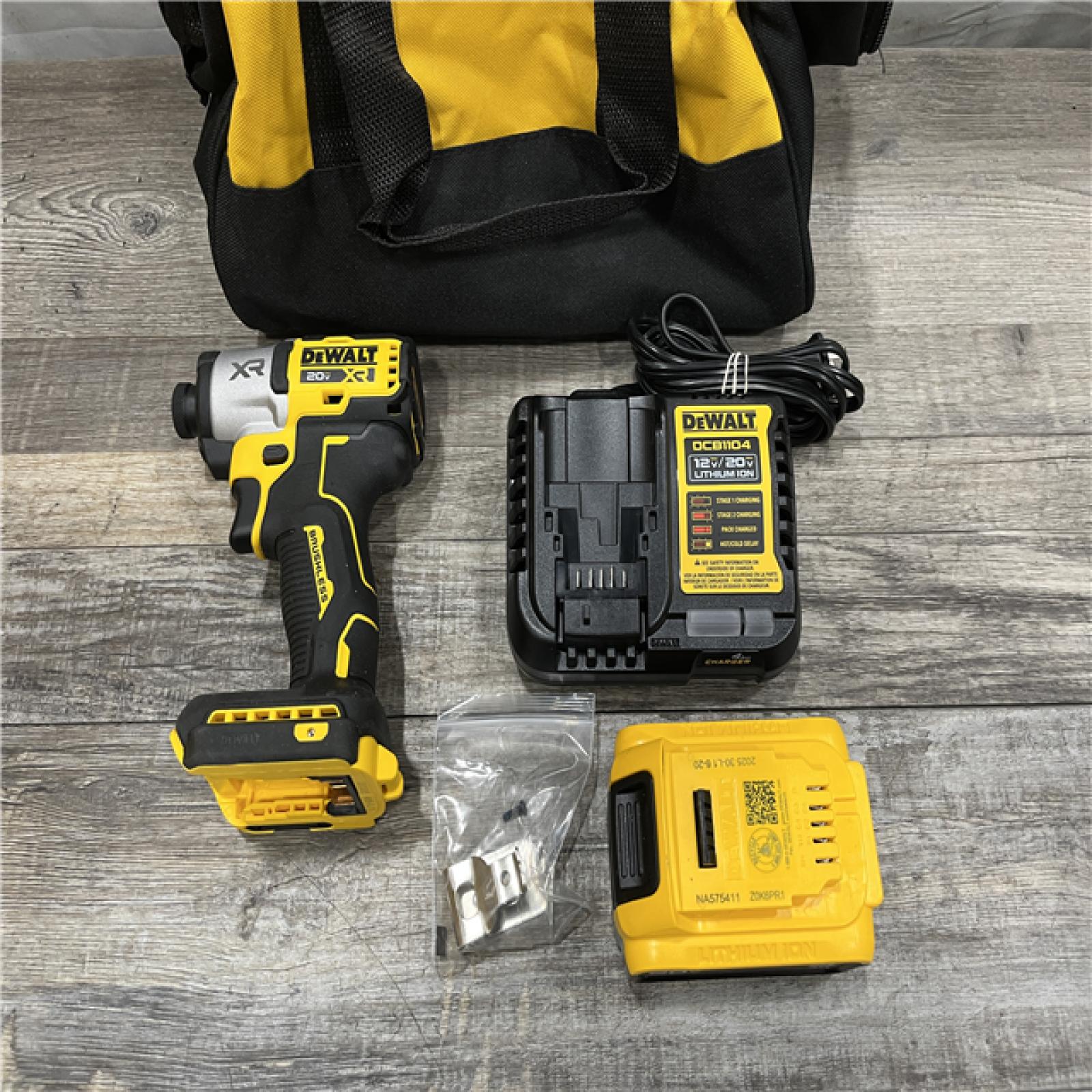 AS-IS DEWALT 20-Volt Maximum XR Lithium-Ion Cordless Brushless 1/4 in. 3-Speed Impact Driver Kit