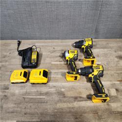 HOUSTON LOCATION - AS-IS DEWALT 3 TOOL COMBO KIT W/ (2) BATTERY & CHARGER