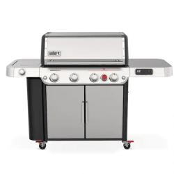 DALLAS LOCATION - Weber Genesis Smart SPX-435 4-Burner Liquid Propane Gas Grill in Stainless Steel with Side Burner