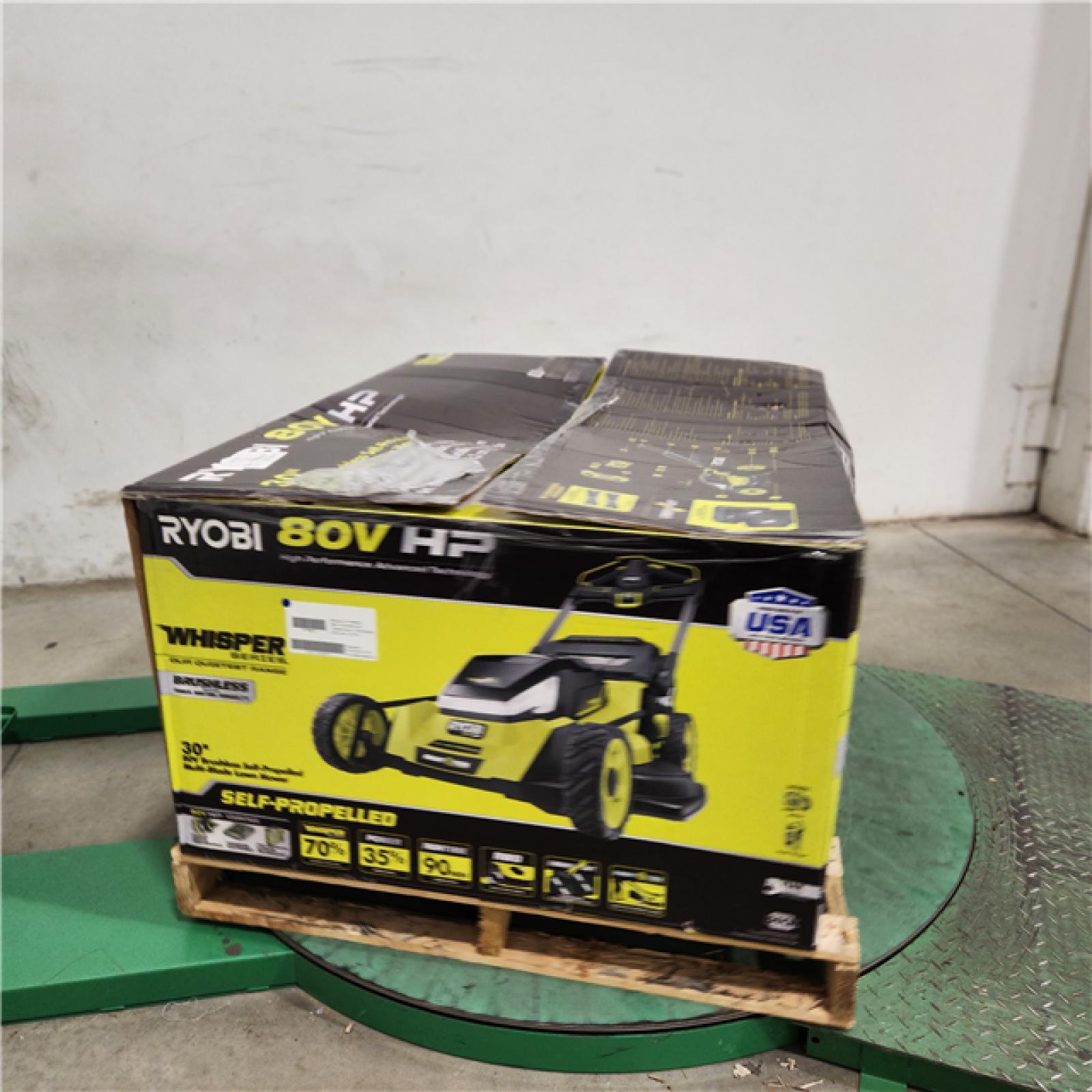 Dallas Location - As-Is RYOBI 80V HP 30 in.Mower with Battery and Charger