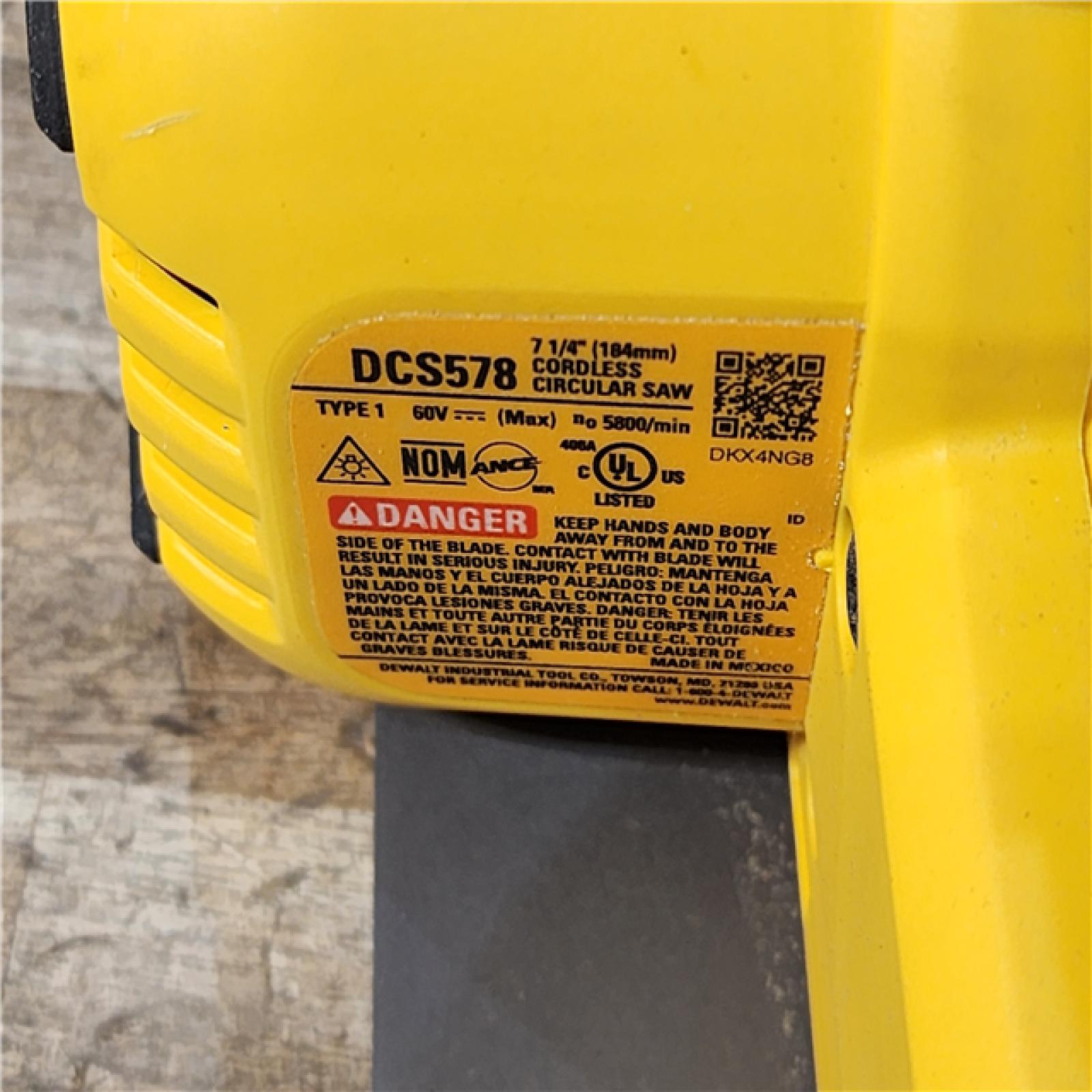 HOUSTON LOCATION - AS-IS DEWALT FLEXVOLT 60V MAX Cordless Brushless 7-1/4 in. Circular Saw with Brake (Tool Only)