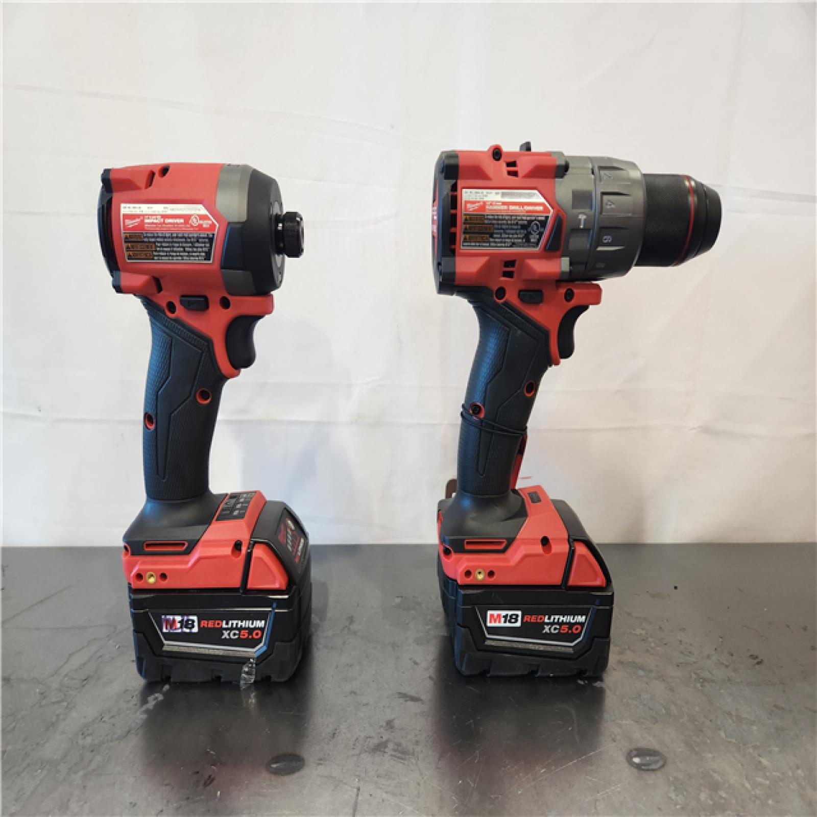 AS-IS- Milwaukee FUEL 18V Lithium-Ion Brushless Cordless Hammer Drill and Impact Driver Combo Kit