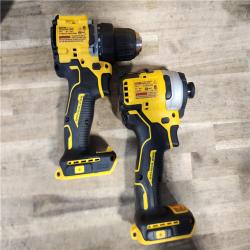HOUSTON LOCATION - AS-IS Dewalt DCK225D2 20V MAX ATOMIC Brushless Compact Lithium-Ion 1/2 in. Cordless Drill Driver and 1/4 in. Impact Driver Combo Kit with 2 Batteries 2 Ah