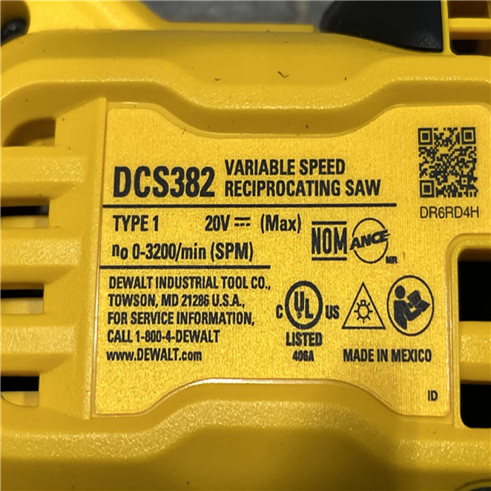 AS-IS DEWALT 20V MAX Cordless Brushless Reciprocating Saw (Tool Only)