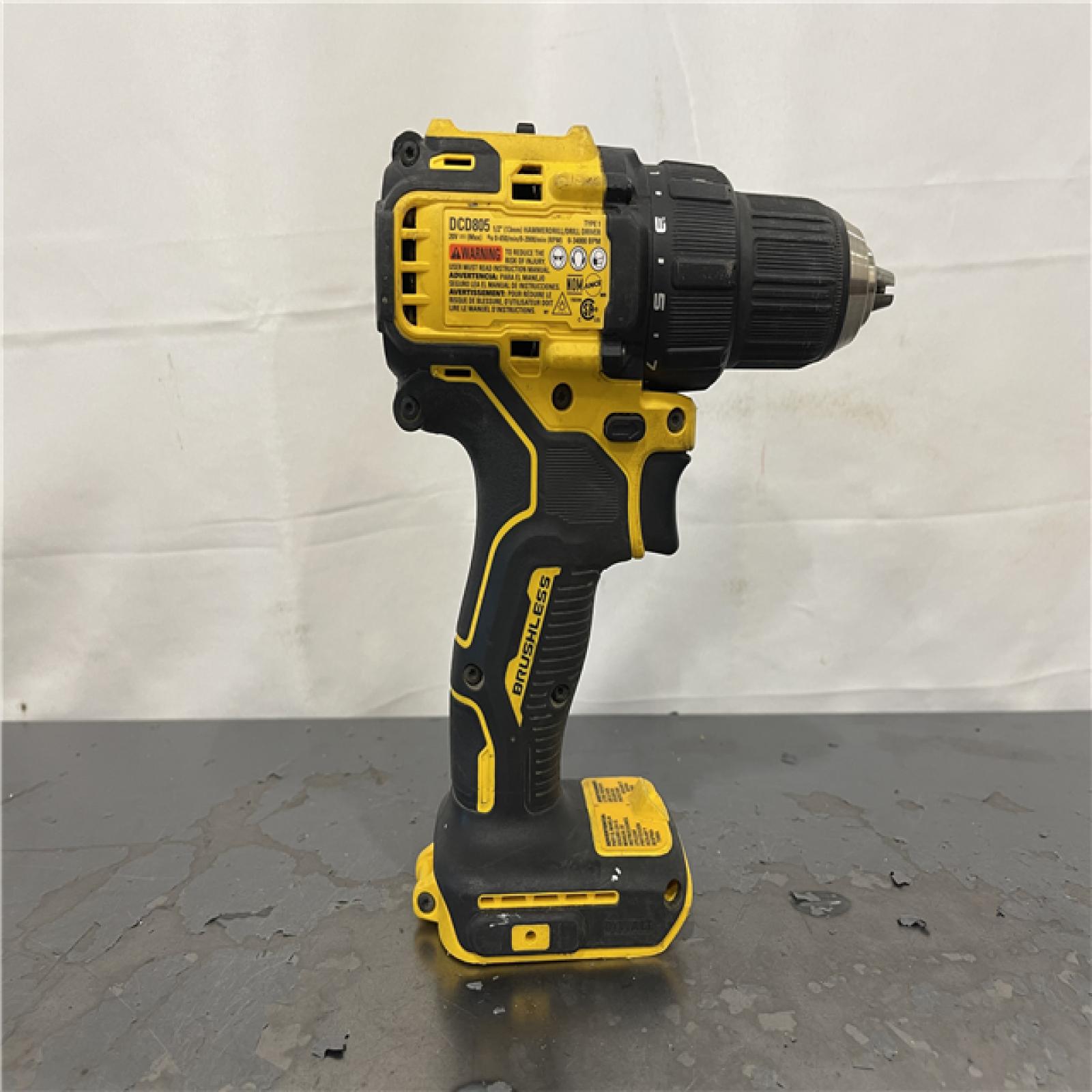 AS-IS- DEWALT 20V Compact Cordless 1/2 in. Hammer Drill (Tool-Only)