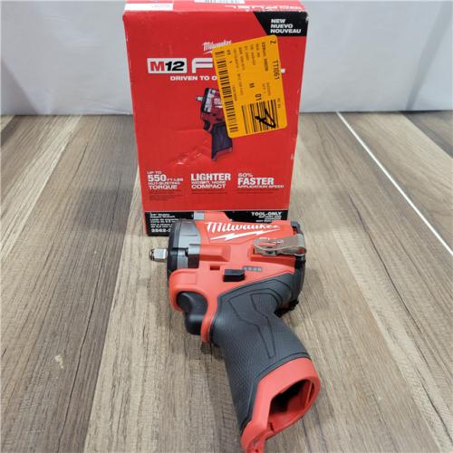 AS-IS Milwaukee M12 FUEL M12 3/8 in. Cordless Brushless High Torque Impact Wrench Tool Only