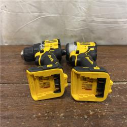 AS-IS Dewalt DCK225D2 20V MAX ATOMIC Brushless Compact Lithium-Ion 1/2 in. Cordless Drill Driver and 1/4 in. Impact Driver Combo Kit with 2 Batteries 2 Ah
