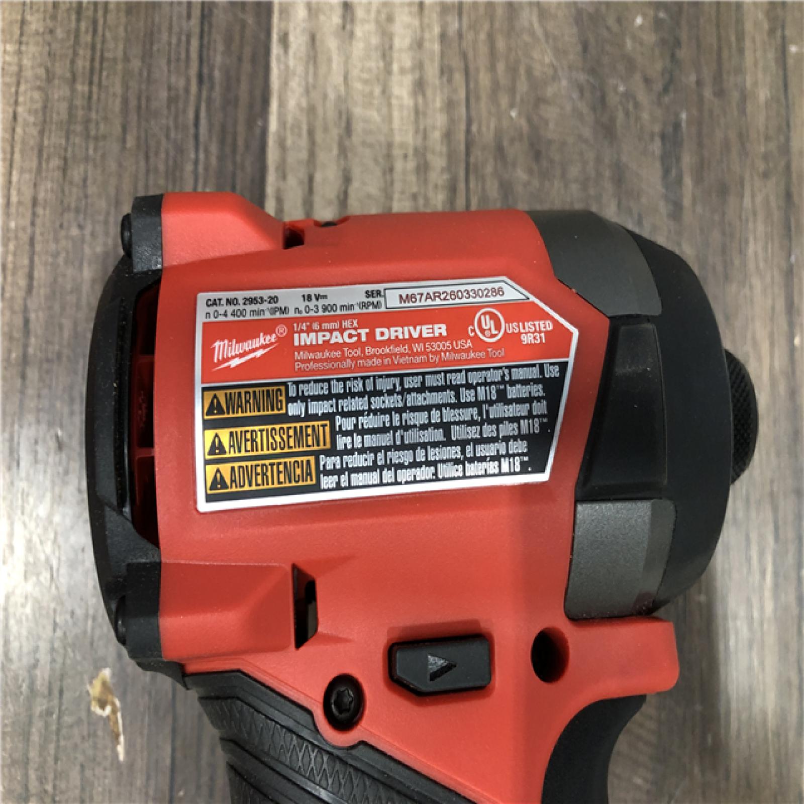 AS-IS Milwaukee FUEL 18V Lithium-Ion Brushless Cordless 1/4 in. Hex Impact Driver (Tool-Only)