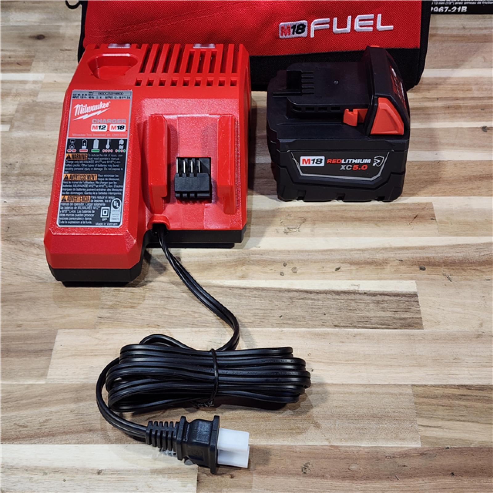 HOUSTON LOCATION - AS-IS (APPEARS LIKE NEW) Milwaukee FUEL 18V Lithium-Ion Brushless Cordless 1/2 in. Impact Wrench w/Friction Ring Kit