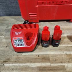 HOUSTON LOCATION - AS-IS MILWAUKEE 12-Volt Lithium-Ion Force Logic Cordless Press Tool Kit (3 Jaws Included) with Two 1.5 Ah Battery and Hard Case