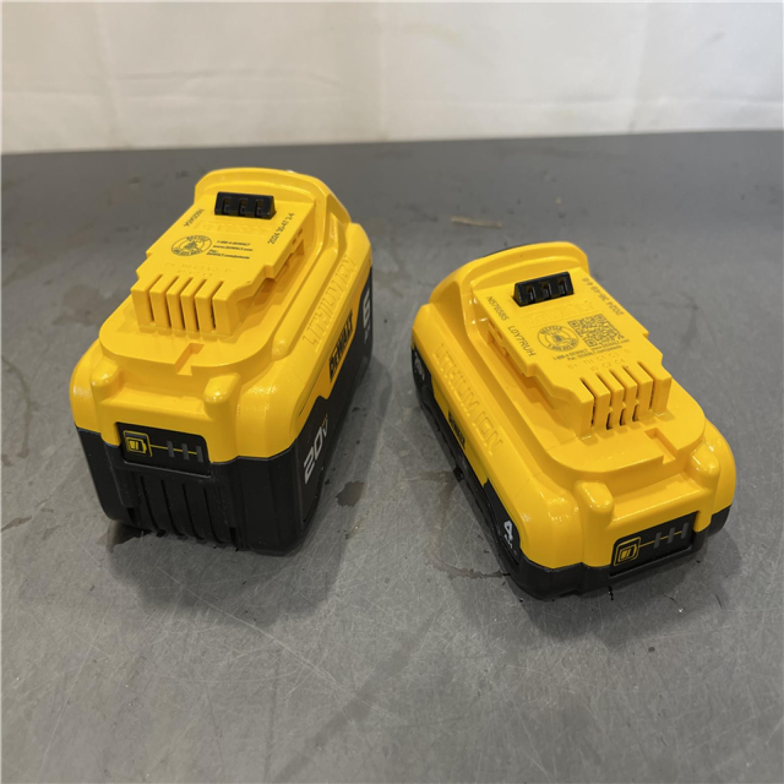 AS-IS - DEWALT 20V MAX Lithium-Ion 6.0Ah and 4.0Ah Battery and Charger Starter Kit