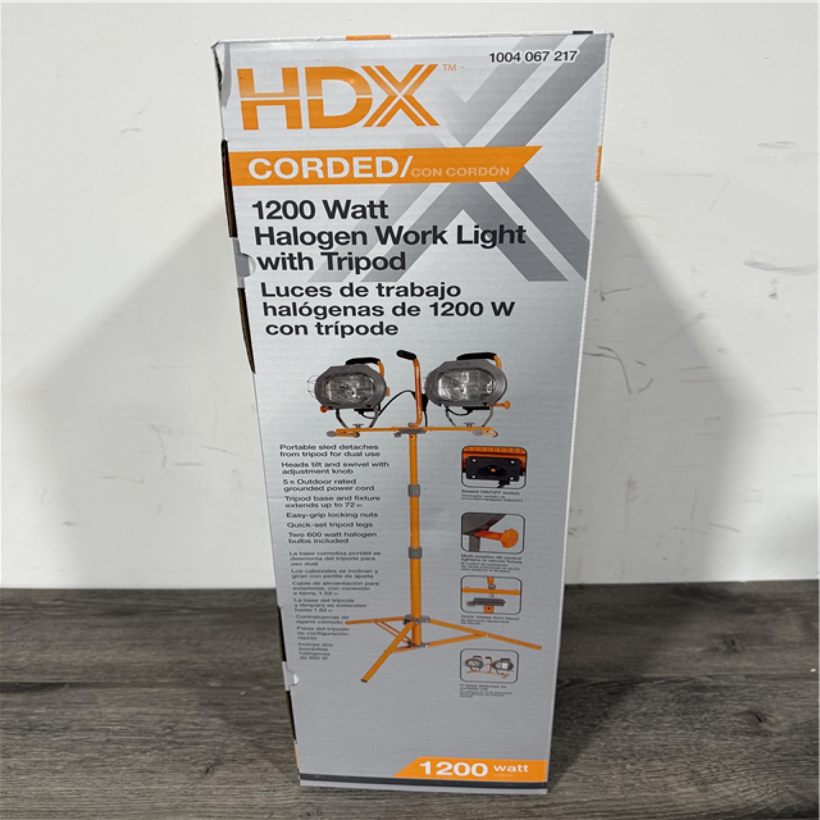 California AS-IS HDX Corded 1200 Watt Halogen Work Light with Tripod