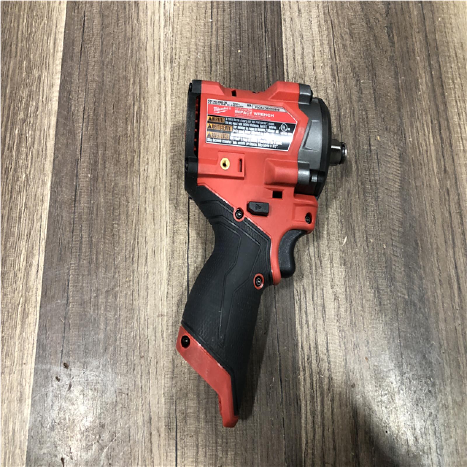 AS-IS Milwaukee FUEL 12V Lithium-Ion Brushless Cordless Stubby 1/2 in. Impact Wrench (Tool-Only)