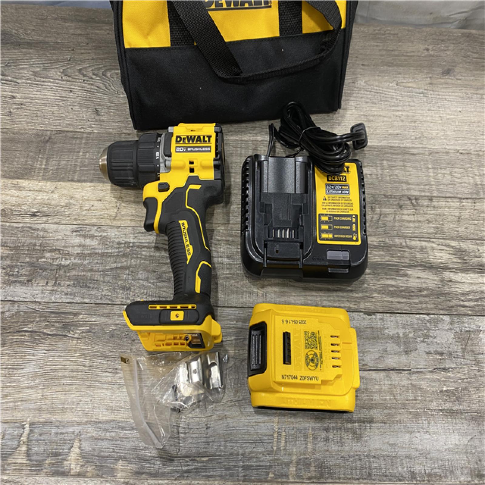 AS-IS DEWALT Atomic 20V Lithium-Ion Cordless Compact 1/2 in. Drill/Driver Kit