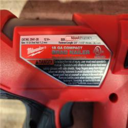 HOUSTON LOCATION - AS-IS Milwaukee FUEL 12-Volt Lithium-Ion Brushless Cordless 18-Gauge 1-1/2 in. Compact Brad Nailer (Tool Only)