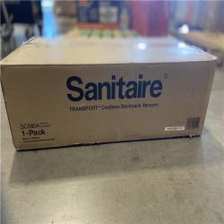 LIKE NEW! - Sanitaire Transport Commercial Cordless Backpack Vacuum with Adjustable Wand, Dual 24V Batteries, Handheld Controls