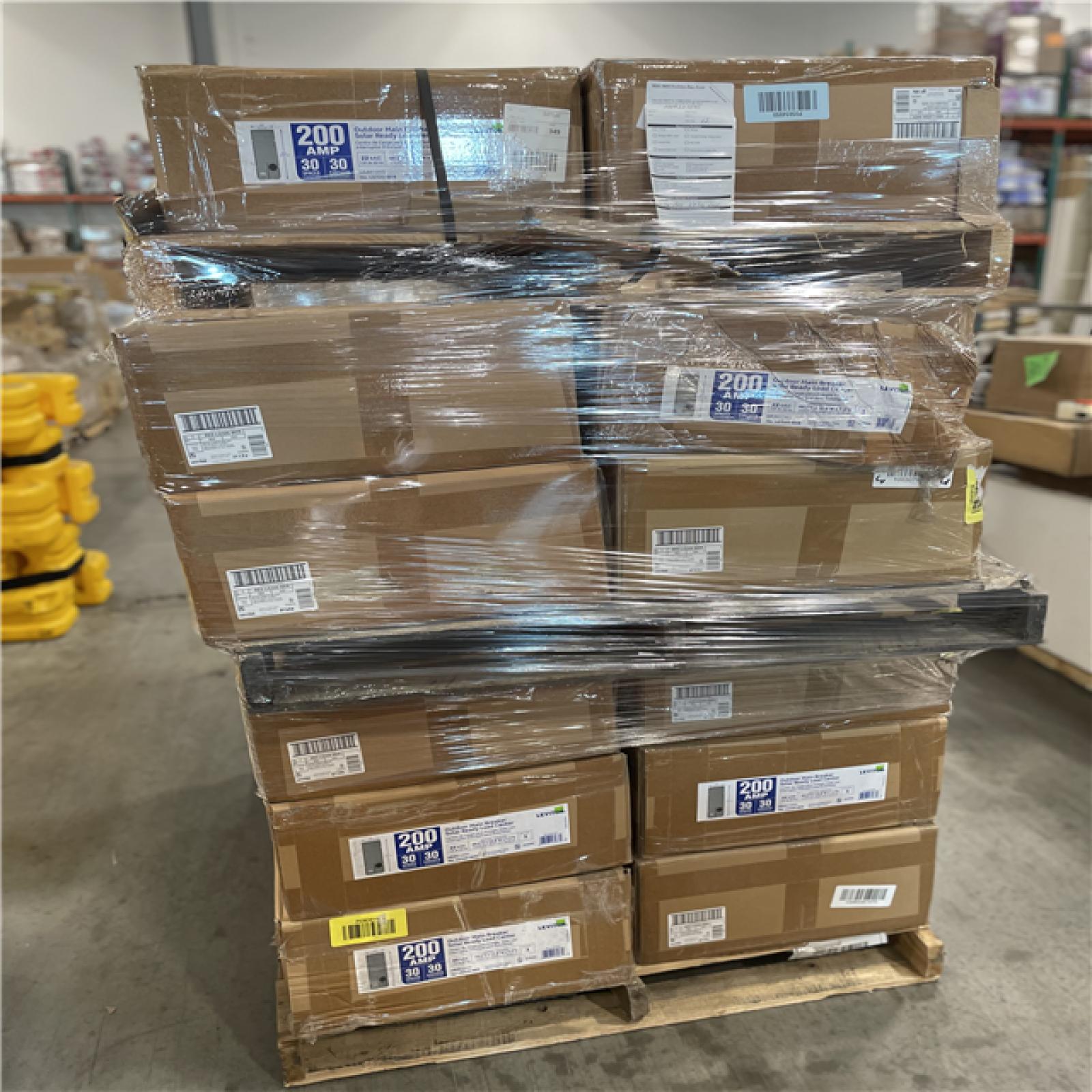 DALLAS LOCATION- LEVITON 200 Amp 12-Space 12-Circuit Outdoor All-In-One Meter PALLET (12 UNITS)
