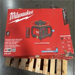 CALIFORNIA AS-IS MILWAUKEE RED EXTERIOR ROTARY LASER LEVEL KIT