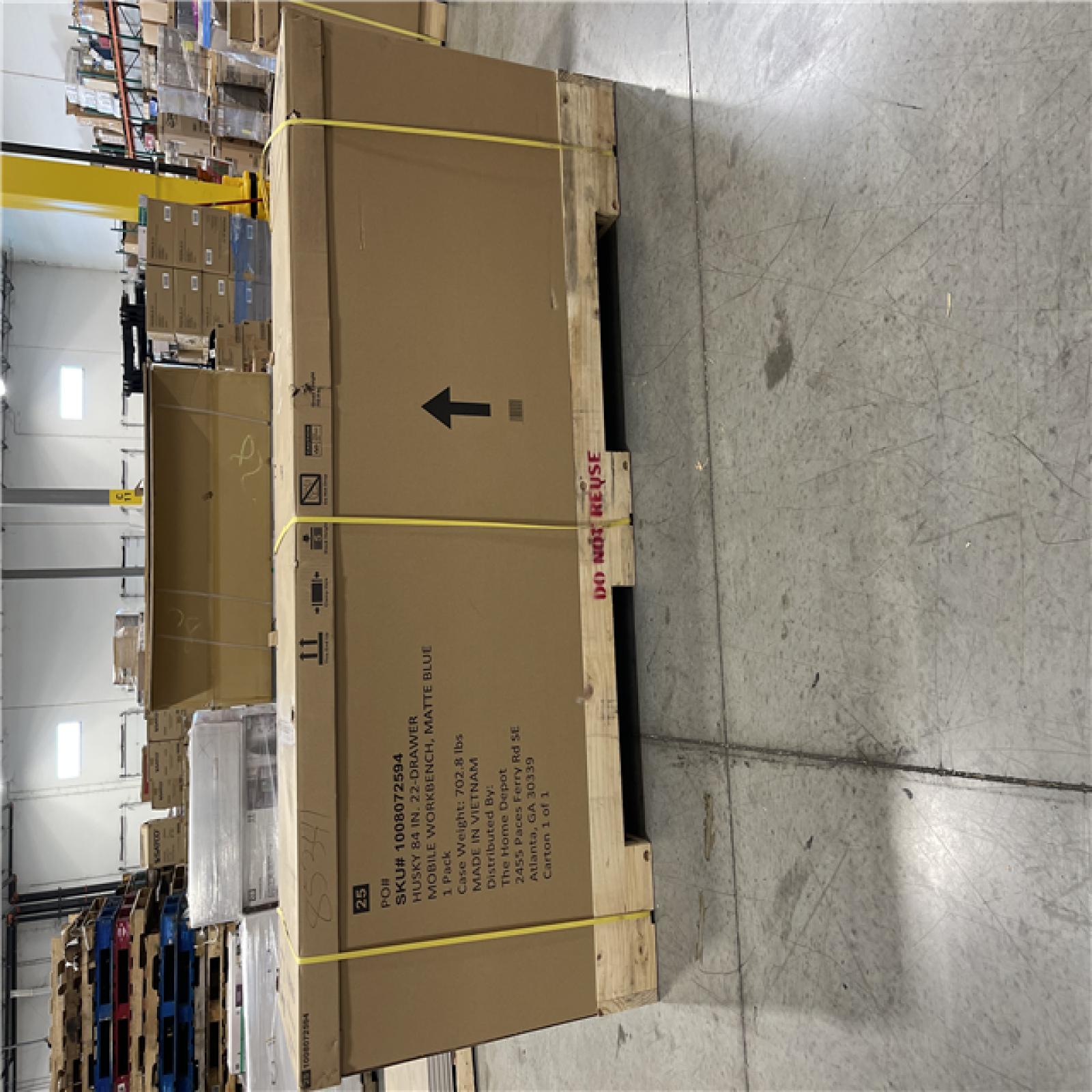 DALLAS LOCATION- NEW!- Husky Tool Storage Heavy Duty 84 in. W x 24 in. D Matte Blue Mobile Workbench Cabinet