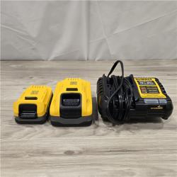 AS-IS Dewalt 20V MAX POWERSTACK Lithium-Ion Batteries and Charger Starter Kit (1.7 Ah/5 Ah) - DCBP315-2C