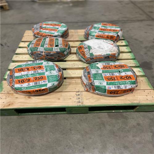 DALLAS LOCATION - Southwire 250 ft. 10/2 Gray Solid CU UF-B W/G Wire PALLET-(6 UNITS)