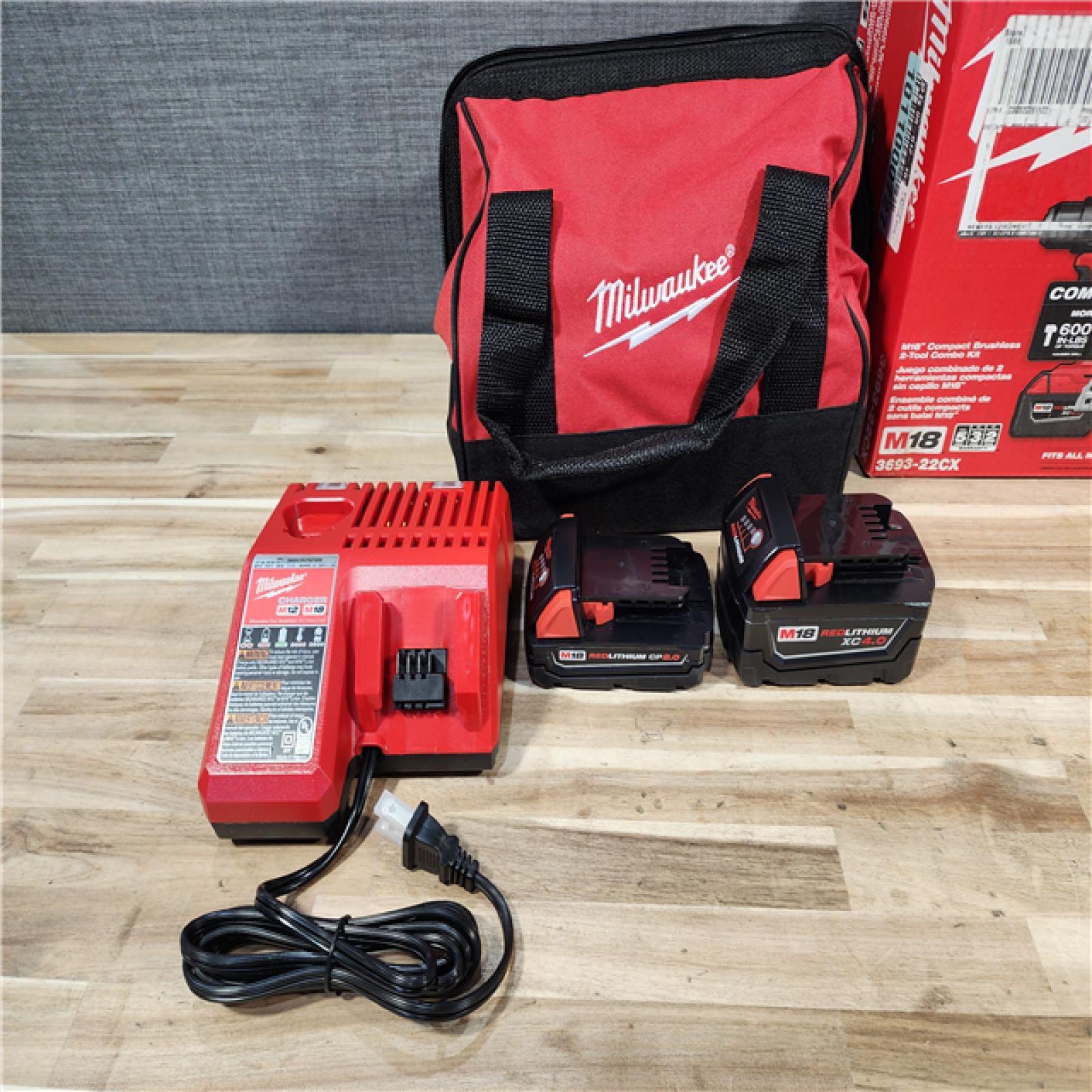 HOUSTON LOCATION - AS-IS Milwaukee 18-Volt Lithium-Ion Brushless Cordless Compact Hammer Drill/Impact Combo Kit