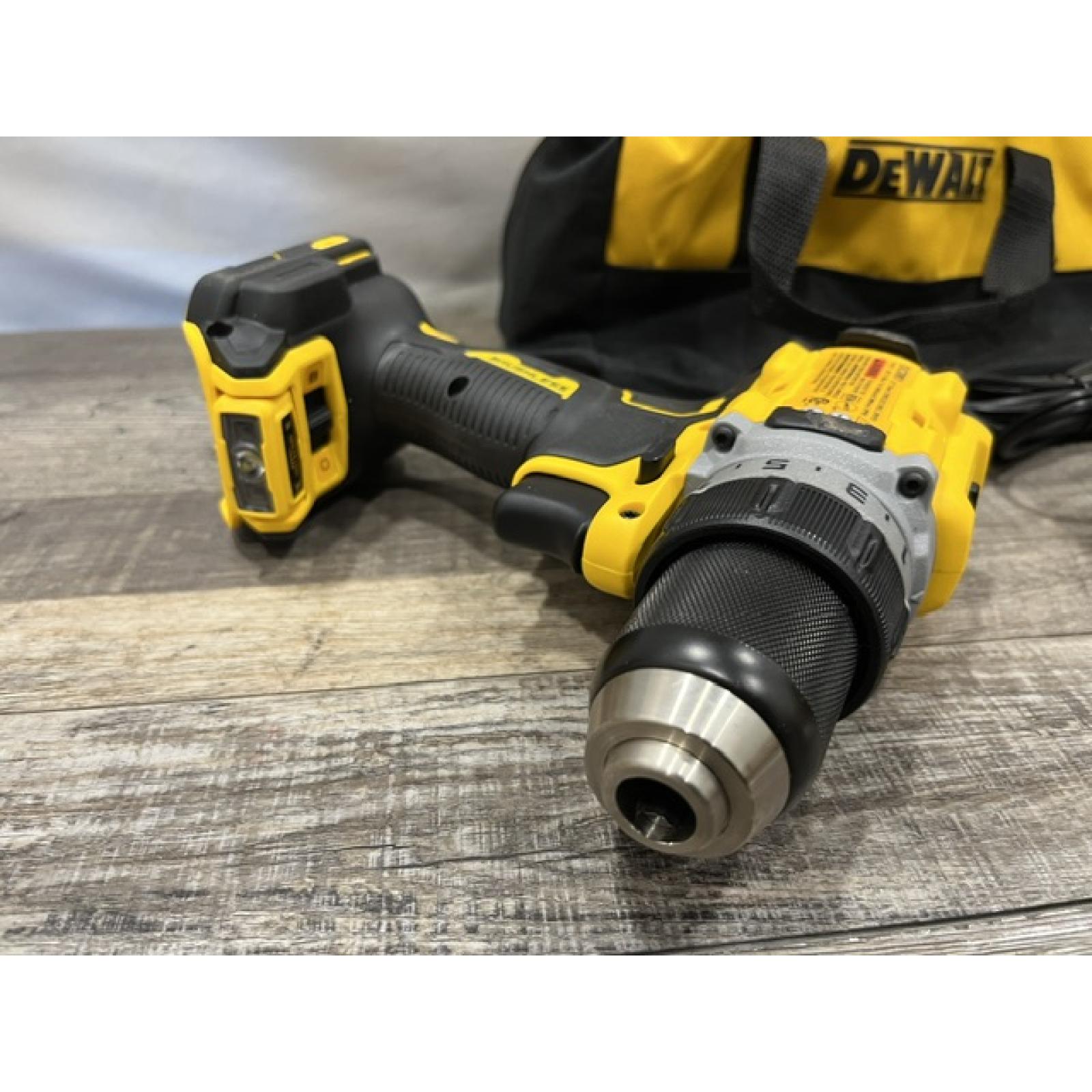 AS-IS DEWALT 20V MAX XR Lithium-Ion Brushless Cordless 1/2 in. Drill/Driver Kit
