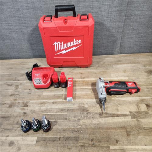 HOUSTON LOCATION - AS-IS Milwaukee M12 12-Volt Lithium-Ion Cordless PEX Expansion Tool Kit with (2) 1.5 Ah Batteries, (3) Expansion Heads and Hard Case