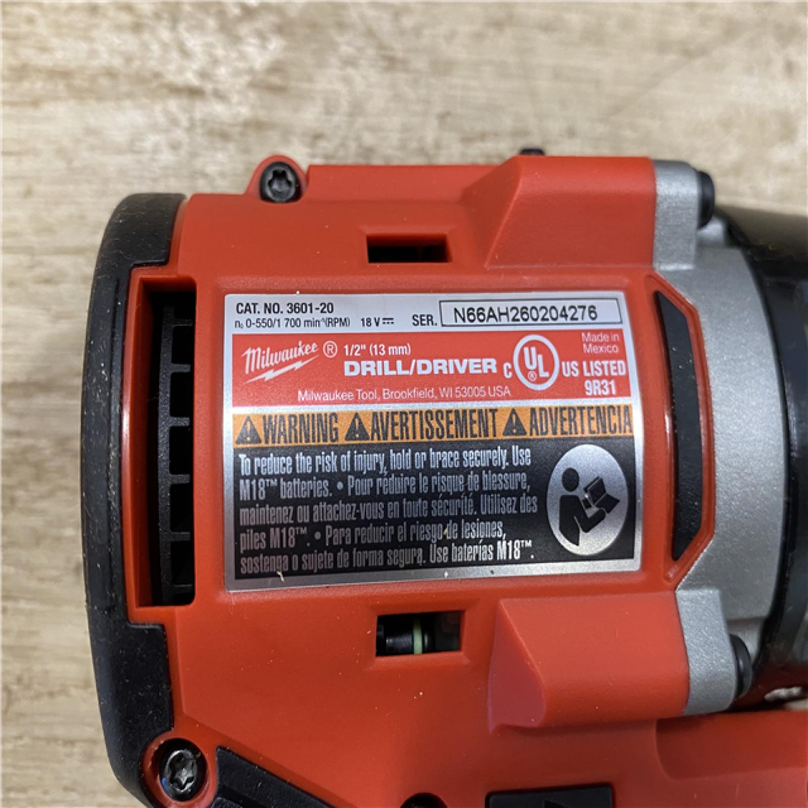 AS-IS Milwaukee 18V Lithium-Ion Brushless Cordless 1/2 in. Compact Drill/Driver with kit