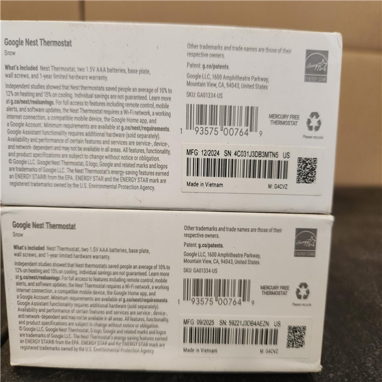 Phoenix Google Nest Thermostat - Smart Programmable Wi-Fi Thermostat (2-Pack)