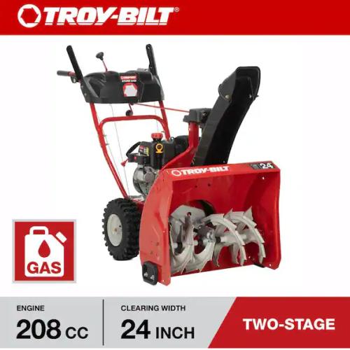 DALLAS LOCATION - Troy-Bilt Storm 24 in. 208 cc Two- Stage Gas Snow Blower with Electric Start Self Propelled