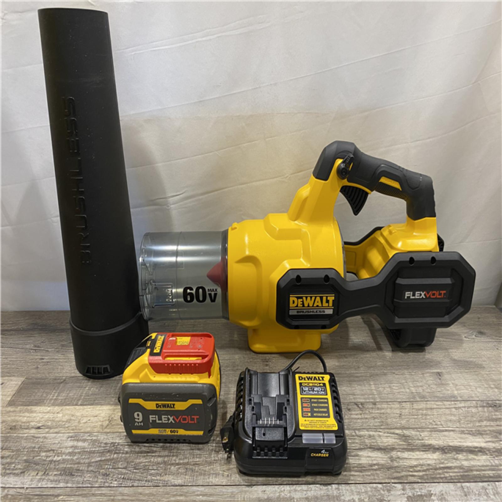 AS-IS DEWALT FLEXVOLT 60V MAX 125 MPH 600 CFM Brushless Cordless Battery Powered Blower Kit