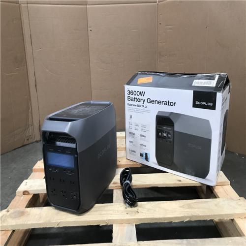 CALIFORNIA AS-IS EcoFlow DELTA 3 Battery Generator 3600W