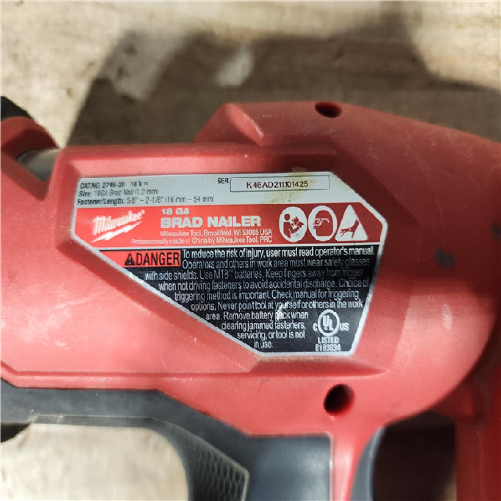 HOUSTON LOCATION - AS - IS Milwaukee FUEL 18-Volt Lithium-Ion Brushless Cordless Gen II 18-Gauge Brad Nailer (Tool-Only)